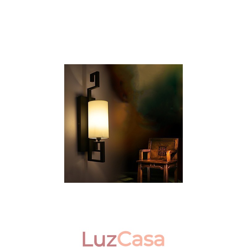 Lâmpada antiga estilo americano moderno sala de estar quarto quartos de hotel lâmpada de parede de pano branco