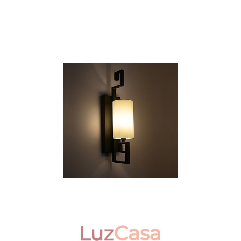 Lâmpada antiga estilo americano moderno sala de estar quarto quartos de hotel lâmpada de parede de pano branco