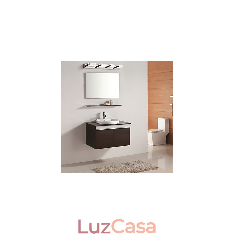 Luminária Espelho Quadrada Aço Inox e Acrílico