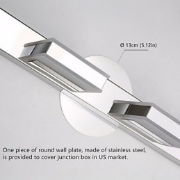 Luminária Espelho Quadrada Aço Inox e Acrílico