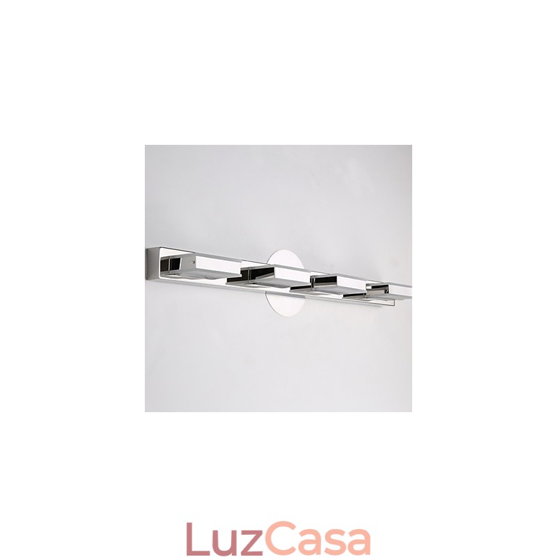 Luminária Espelho Quadrada Aço Inox e Acrílico
