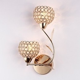 Arandelas de parede Luminárias de parede de leitura Cristal Mini Estilo Moderno Contemporâneo Metal