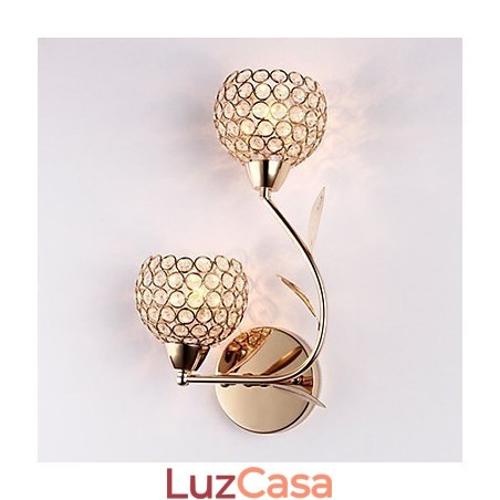 Arandelas de parede Luminárias de parede de leitura Cristal Mini Estilo Moderno Contemporâneo Metal Arandelas de parede Luminárias de parede de leitura Cristal Mini Estilo Moderno Contemporâneo Metal