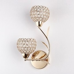Arandelas de parede Luminárias de parede de leitura Cristal Mini Estilo Moderno Contemporâneo Metal