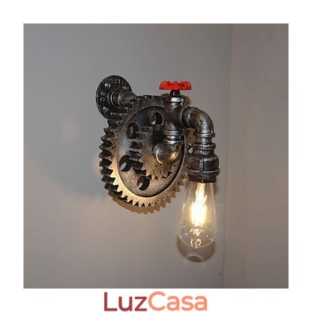 Luminária de parede criativa para restaurante, bar, corredor, luminária de parede, loft, equipamento industrial, personalidade para fazer os velhos canos de água Luminária de parede criativa para restaurante, bar, corredor, luminária de parede, loft, equipamento industrial, personalidade para fazer os velhos canos de água