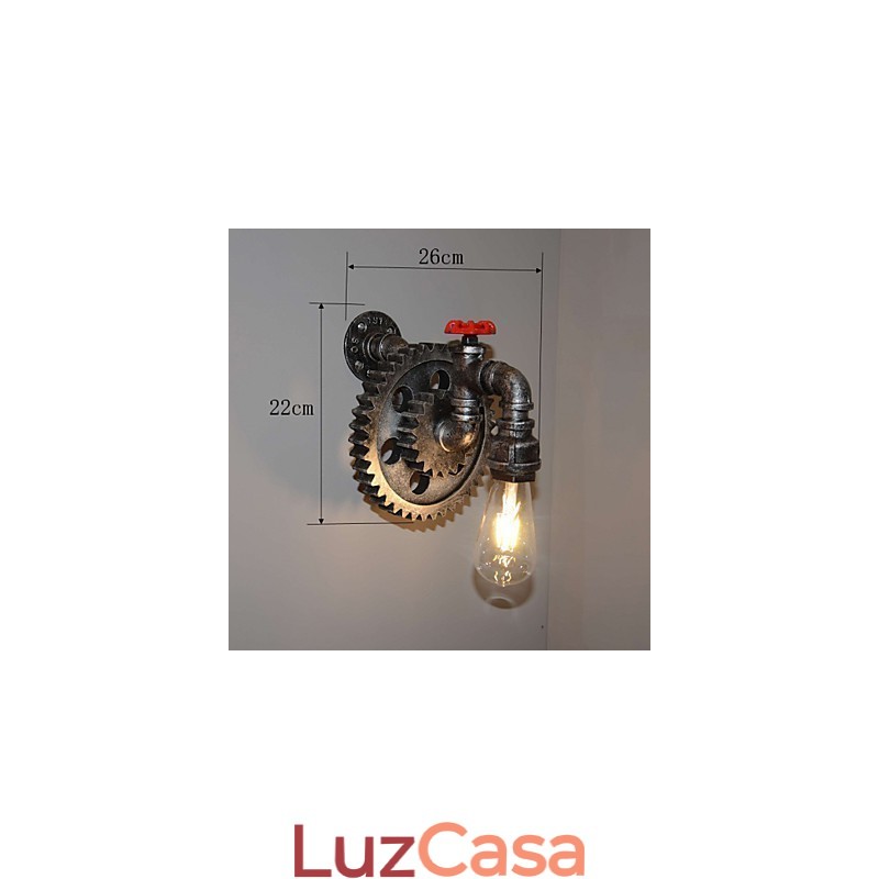 Luminária de parede criativa para restaurante, bar, corredor, luminária de parede, loft, equipamento industrial, personalidade para fazer os velhos canos de água
