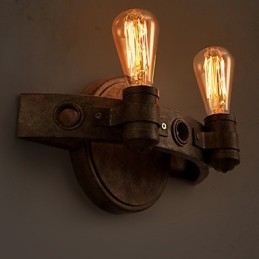 American Creative Restaurando Maneiras Antigas Ferro Forjado Lua Cheia Machetes Luminária de Parede Luzes