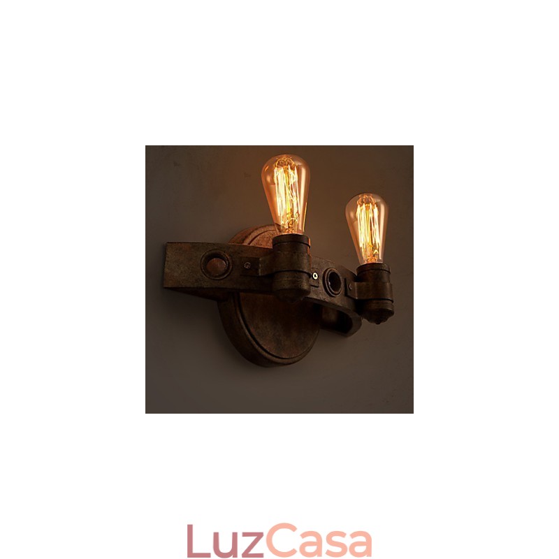 American Creative Restaurando Maneiras Antigas Ferro Forjado Lua Cheia Machetes Luminária de Parede Luzes