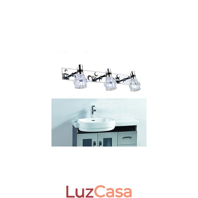 Nova chegada iluminação de parede de lavagem lâmpada branca de cor única para espelho frontal ferragens placa de metal luz de parede de banheiro