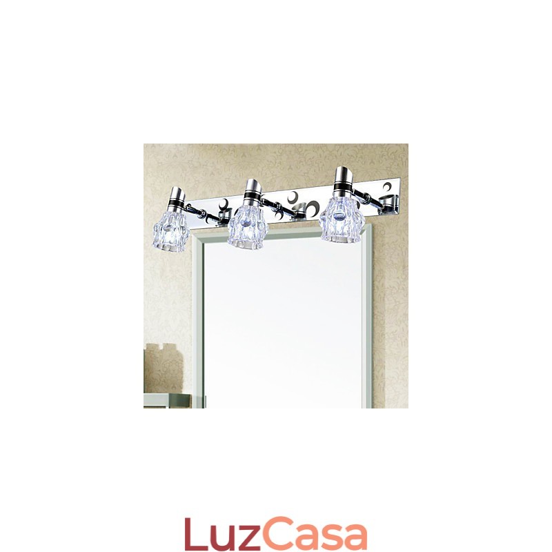 Nova chegada iluminação de parede de lavagem lâmpada branca de cor única para espelho frontal ferragens placa de metal luz de parede de banheiro
