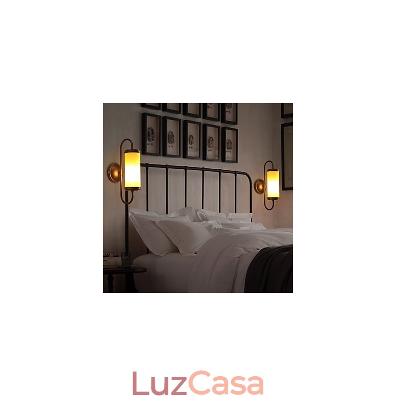 Contratado e contemporâneo American Country Restaurando maneiras antigas Candlestick Wall Lamp Lights