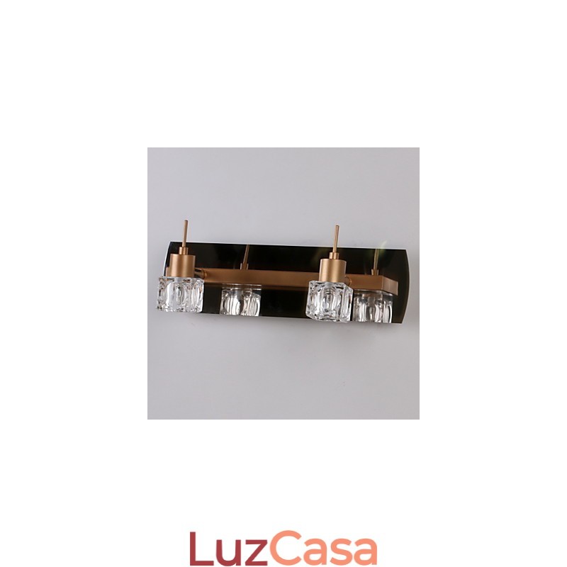 Iluminação de banheiro de cristal moderna contemporânea G4 Metal