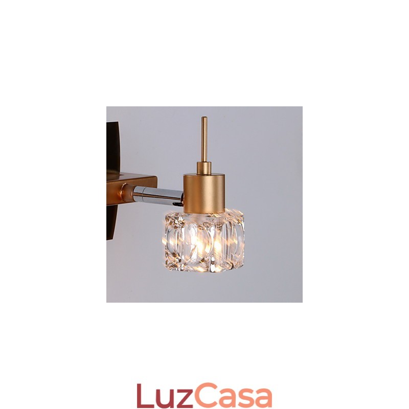 Iluminação de banheiro de cristal moderna contemporânea G4 Metal