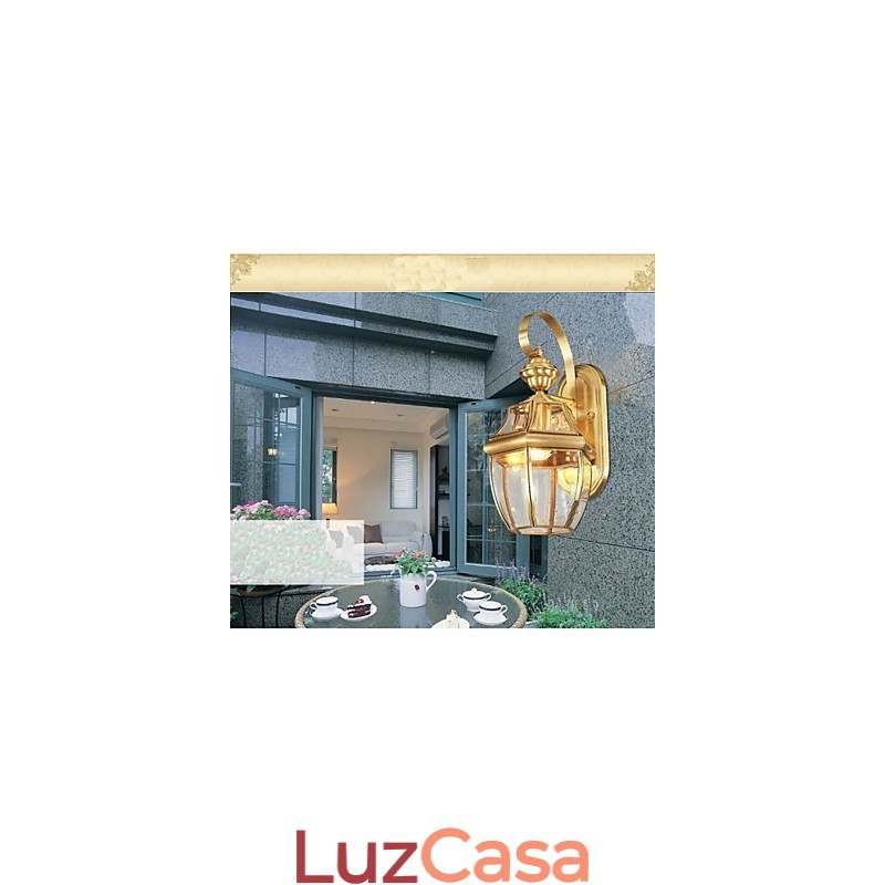 Lâmpada de jardim Lâmpada de cobre completa Lâmpada externa Lâmpada à prova d'água