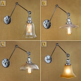 Apliques de parede Iluminação de banheiro Luzes de parede externas Luzes de parede de leitura Modernas contemporâneas Vidro