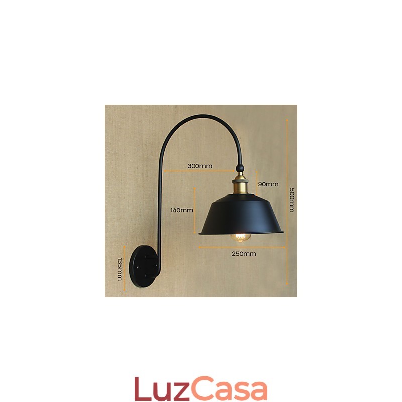 American Country LOFT Industrial Machinery Light Wind Retro Villa Nostalgic Dining Room Ferro Luminária de parede decorativa