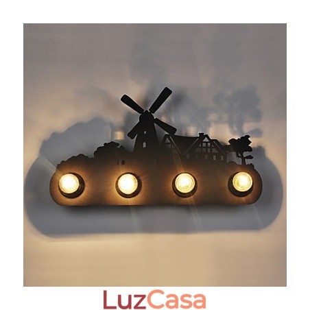 4 luzes American Village Pastoral LOFT estilo quarto corredor ferro retro lâmpadas de parede 4 luzes American Village Pastoral LOFT estilo quarto corredor ferro retro lâmpadas de parede