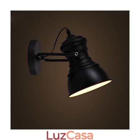 Luminária de parede Art Déco Luminária de parede industrial de ferro com letreiro Luminária de parede estilo loft