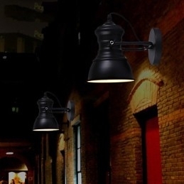 Luminária de parede Art Déco Luminária de parede industrial de ferro com letreiro Luminária de parede estilo loft