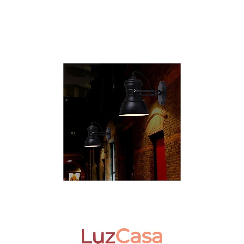 Luminária de parede Art Déco Luminária de parede industrial de ferro com letreiro Luminária de parede estilo loft