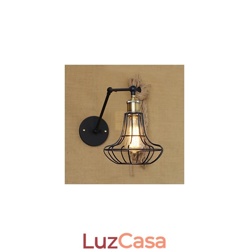Arandelas de parede Luzes de balanço Luzes de parede de leitura Mini estilo rústico Lodge Metal