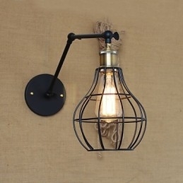 Arandelas de parede Luzes de balanço Luzes de parede de leitura Mini estilo rústico Lodge Metal