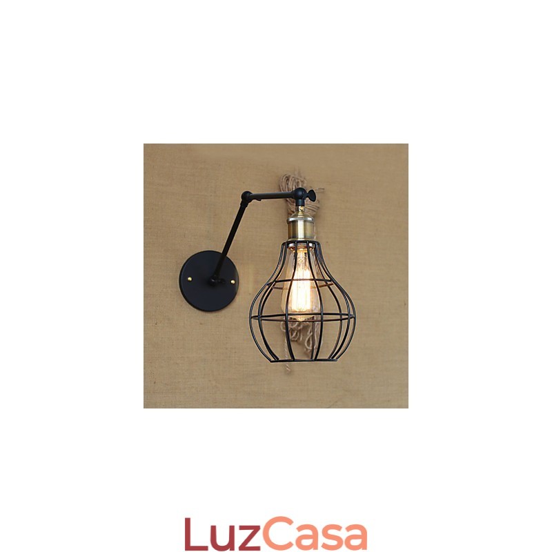 Arandelas de parede Luzes de balanço Luzes de parede de leitura Mini estilo rústico Lodge Metal