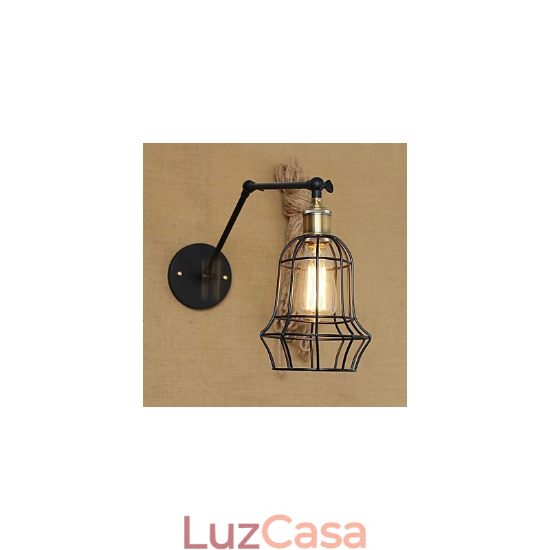 Arandelas de parede Luzes de balanço Luzes de parede de leitura Mini estilo rústico Lodge Metal