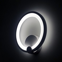Arandelas de parede modernas Dia. 27CM Anel Metal Acrílico Contemporâneo 90 240V