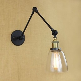 O braço longo da parede de vidro ferro industrial criativo telescópico quarto retro nostálgico restaurante corredor dobrável