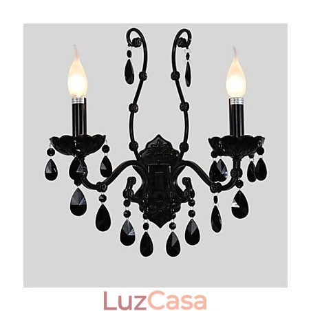 Cristal Mini Estilo Arandelas De Parede Vela Luzes De Parede Moderno Contemporâneo Metal Cristal Mini Estilo Arandelas De Parede Vela Luzes De Parede Moderno Contemporâneo Metal