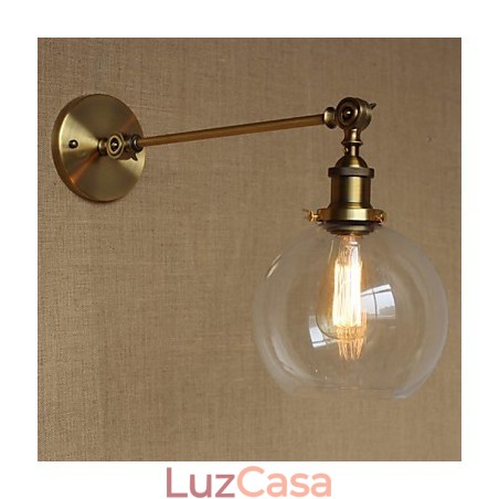 O ferro vidro bronze latão braço estilo retro criativo americano country hall quarto lâmpada de parede O ferro vidro bronze latão braço estilo retro criativo americano country hall quarto lâmpada de parede