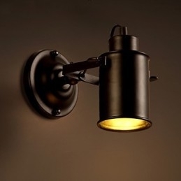 Luminária de parede vintage, luminária de parede industrial preta de ferro forjado, luminária retrô Econce Fixturedison, iluminação de parede para corredor