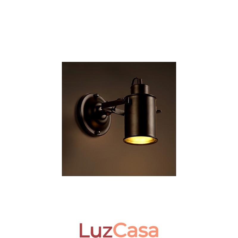 Luminária de parede vintage, luminária de parede industrial preta de ferro forjado, luminária retrô Econce Fixturedison, iluminação de parede para corredor