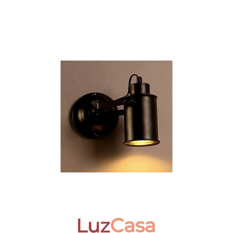 Luminária de parede vintage, luminária de parede industrial preta de ferro forjado, luminária retrô Econce Fixturedison, iluminação de parede para corredor