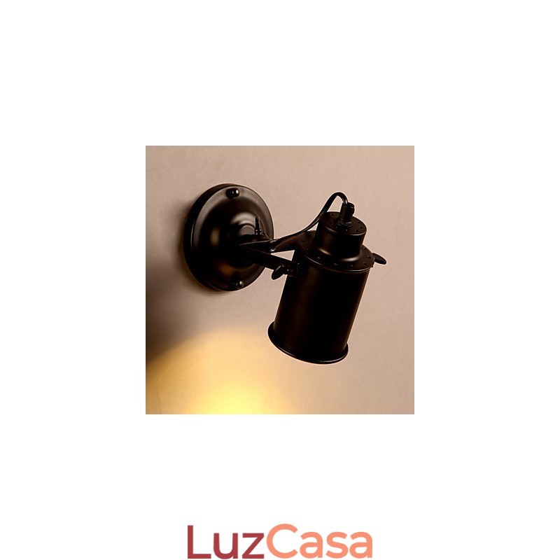 Luminária de parede vintage, luminária de parede industrial preta de ferro forjado, luminária retrô Econce Fixturedison, iluminação de parede para corredor
