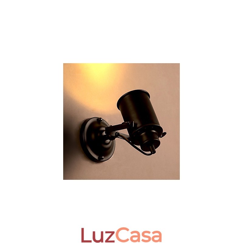 Luminária de parede vintage, luminária de parede industrial preta de ferro forjado, luminária retrô Econce Fixturedison, iluminação de parede para corredor