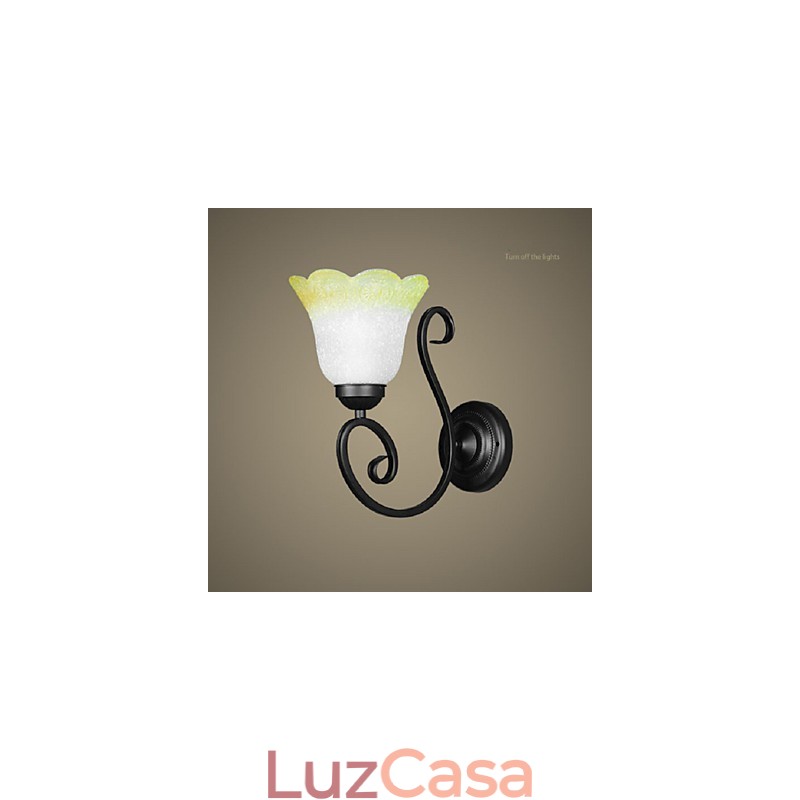 Luminária de parede vintage, luminária de parede com braço oscilante de ferro e vidro, decoração interna, luz de parede para quarto, 110 220 V para sala de estar