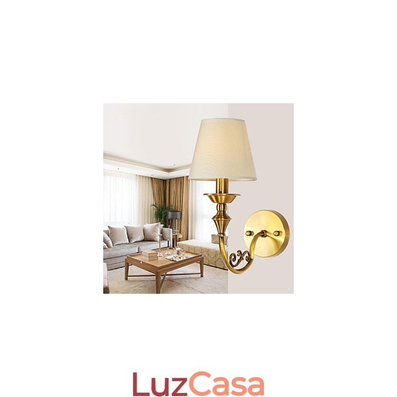 Luminárias de parede clássicas para quarto, luminárias de parede simples de metal para sala de estar, bar, café, corredor, varanda, luminária de parede