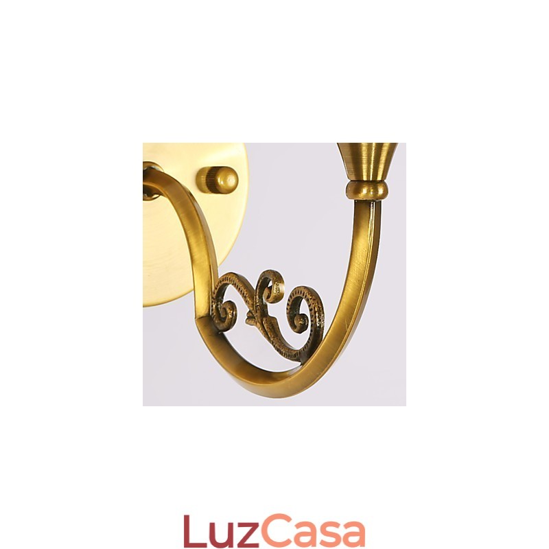 Luminárias de parede clássicas para quarto, luminárias de parede simples de metal para sala de estar, bar, café, corredor, varanda, luminária de parede