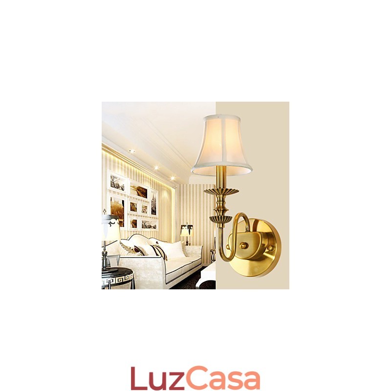 Luminárias de parede clássicas para quarto, luminárias de parede simples de metal para sala de estar, bar, café, corredor, varanda, luminária de parede