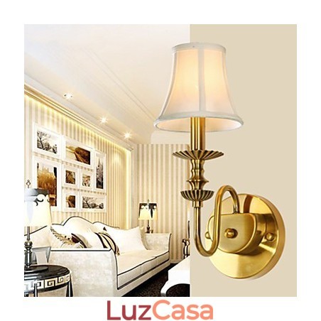 Luminárias de parede clássicas para quarto, luminárias de parede simples de metal para sala de estar, bar, café, corredor, varanda, luminária de parede