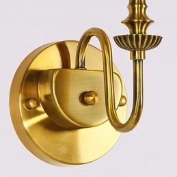 Luminárias de parede clássicas para quarto, luminárias de parede simples de metal para sala de estar, bar, café, corredor, varanda, luminária de parede