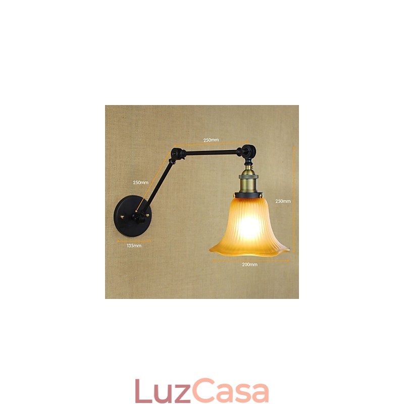 Apliques de parede Iluminação de banheiro Luzes de parede externas Luzes de parede de leitura Lodge rústico Metal