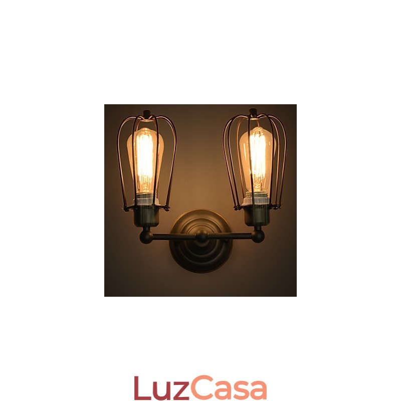 Loft American Country Iron Art Antique Lâmpada de parede Indústria Luzes