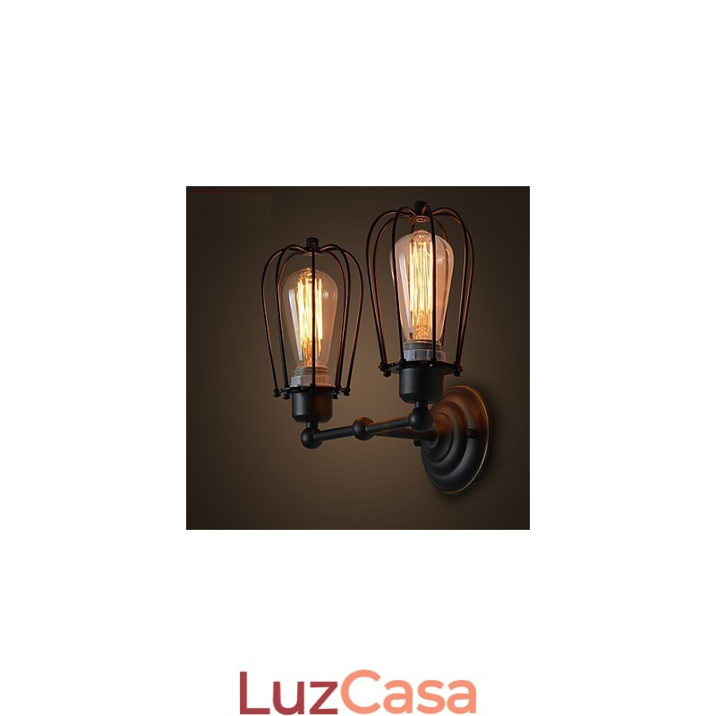 Loft American Country Iron Art Antique Lâmpada de parede Indústria Luzes