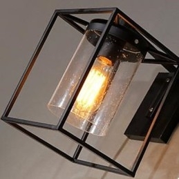 Luminária de parede estilo loft nórdico estilo contraído estilo country americano bolha de chuva vidro