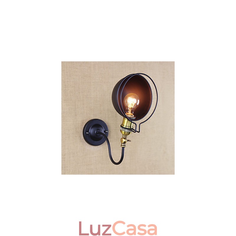 Arandelas de parede Luzes de balanço Luzes de parede de leitura Mini estilo rústico Lodge Metal
