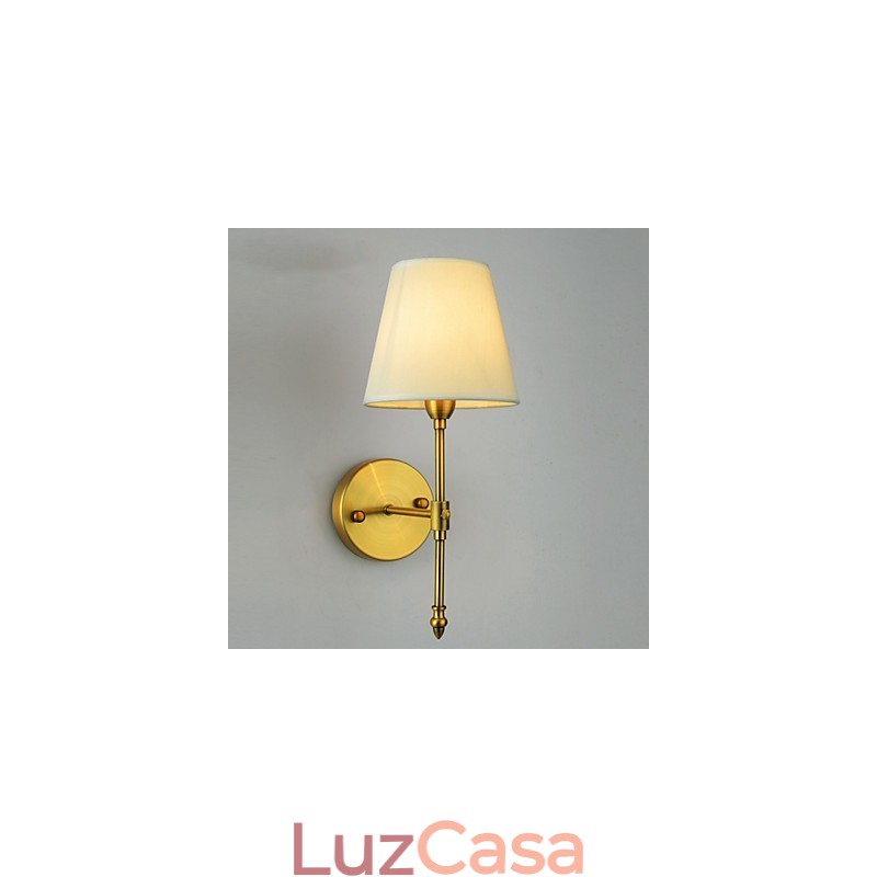 Luminárias de parede clássicas para quarto, luminárias de parede simples de metal para sala de estar, bar, café, corredor, varanda, luminária de parede