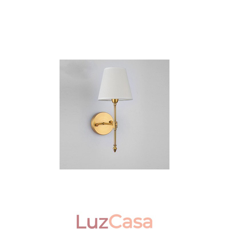 Luminárias de parede clássicas para quarto, luminárias de parede simples de metal para sala de estar, bar, café, corredor, varanda, luminária de parede